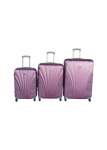 Smte 3-PIECE Travel 28-INCH Luggage Suitcase Set Stylis Pink With Keychain