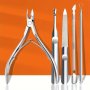 3/4/5PCS Stainless Steel Nail Cuticle Scissors Set With Dead Skin Pusher Manicure Pedicure Tools Nail Files Uv Polish Gel Remover Perfect For Nail Care