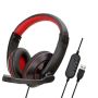 Gaming Headset USB Over-ear Stereo Gaming Headphone MICROPHONE-RED-SY722MV