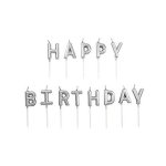 Happy Birthday Silver Candles
