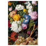 Flower Bunch Black Art Print