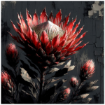 Tear Resistant Deco Print Dark Protea