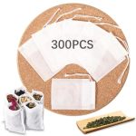 300 Pcs Empty Tea Bags For Loose Leaf Tea Disposable Large Tea Filter Bags With Drawstring Cold Brew Coffee Bag Fillable Cloth D