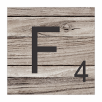 Tear Resistant Scrabble Letter F