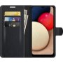 Tuff-Luv Essentials Leather Folio Case & Stand For Galaxy A33 5G - Black