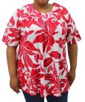 Ladies Printed Fancy Tunic - 60 Red wht