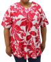 Ladies Printed Fancy Tunic - 60 / Red/wht