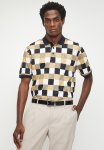 Polo Bran Block Mercerised Short Sleeve Golfer - Brown