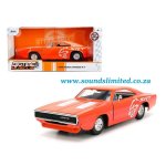 Jada Toys Jada 34197 Bigtime Muscle 1968 Dodge Charger R t Orange 1:24