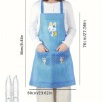 1PC Cooking Apron Multi-functional Cute Apron With Pocket Adjustable Oil And Dirt Resistant Apron Suitable For Chefs Outdoor Gar