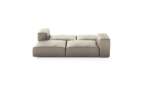 Double Lounger - Leather - Beige - 241CM X 210CM