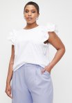 Ruffle Top Plus - White