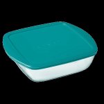 Square Glass Dish With Lid 1L 2.2L