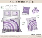 Kids Duvet Set Purple Boho You Are Set Rainbow