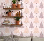 Geometric Pine Trees Nature Wallpaper