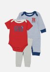PoP Candy 3 Piece Romper Bodyvest & Legging Set-blue & Red
