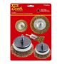 - Wire Brush Set 5PIECE With 6MM Shaft Cup/circ/end - 2 Pack