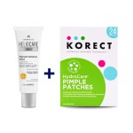 360 Pigment Solution Fluid SPF50 50ML + Korect Hydrocare Pimple Patches Bundle