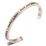 Feelmem When I Needed A Hand I Found Your Paw Cuff Bangle Bracelet Gift For Dog Lovers Gift For Her Rose Gold