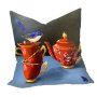 Red Teaset And Blue Bird Luxury Scatter By Juanette Menderoi Large