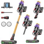 Cordless Vacuum Cleaner 650W 55KPA 70 Mins Vacuum Cleaners For Home With Self-standing Anti-tangle Vacuum Cordless Smart Display