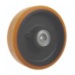 HD Euro Yellow Pu On Cast Iron Wheels Utb