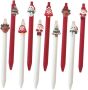 10PCS Cute Christmas Pens Set Santa Claus Snowman Xmas Tree Designs