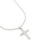 Mens Waterproof Detailed Cross Pendant Necklace