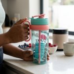 Portable Leakproof Straw Plastic Water Bottle