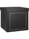 Large Black Decorative Gift Box - None Black