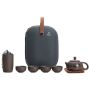 7PACK Chinese Tea Set Purple Clay Teapot Set With Travel Bag Teacups
