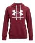 Women's Ua Rival Fleece Logo Hoodie - League Red / Md