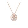 Rose Gold-plated Two In One Magnetic Hearts Clover Pendant Necklace