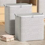Extra-large Foldable Storage Bag With Handles - Breathable Organizer For Clothes Quilts Blankets Toys & Sweaters - Durable Polye