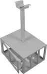 parrot data projector ceiling mounting bracket lockable security cage 450x220x340mm