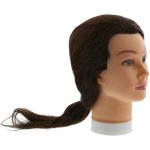 Mannequin Head With Long Brown Hair 18 Inch Mixed Fibre