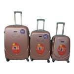Smte 3 Piece Hard Outer Shell Luggage Set Pink With Keychain