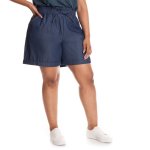 Donnay Plus Size Soft Denim Shorts - Dark Wash