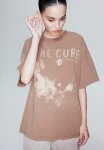 Oversized Printed T-Shirt - Brown The Cure