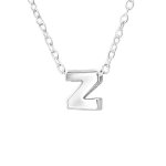 Kiara 925 Sterling Silver A-z Any Initial Letter Necklace 5X6MM 45CM Chain - Z