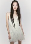 Sheer Asymmetric Dress - Cream floral