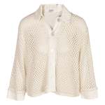 Raw Edge Crochet Denim Style Jacket - Butter M l