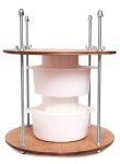 Petristor Wooden Cheese Press For Cheese Making Supplies Diameter 11 In Metal Guides Walnut And 2 Cheese Mold With Follower Pist