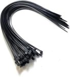 Cable Ties Black T18R 104MM X 2.5MM 100 Pack Nylon Standard Cable Tie