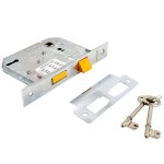 Jaguar 3-LEVER Lock Body Narrow Style Brass Plated 15MM