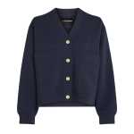 Elevated Sweat Cardigan -evening Blue