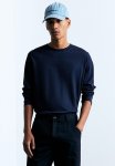 Regular Fit Jersey Top - Navy Blue