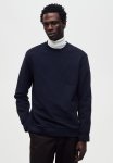 Regular Fit Ribbed Sweatshirt - Blue