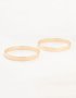 Goldair Gold Flat Bangles 2-PACK