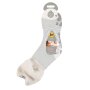 Socks Scrunchie Cream And Silver
